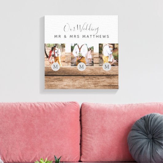 Rustige PASSEN GETROUWD van het Monogram van de Fo Canvas Afdruk (Insitu (Woonkamer))