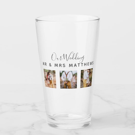 Rustige PASSEN GETROUWD van het Monogram van de Fo Glas (Voorkant)