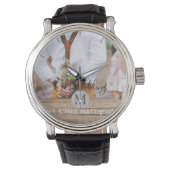 Rustige PASSEN GETROUWD van het Monogram van de Fo Horloge (Voorkant)