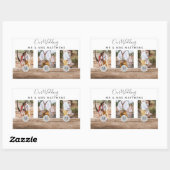 Rustige PASSEN GETROUWD van het Monogram van de Fo Rechthoekige Sticker (Vel)