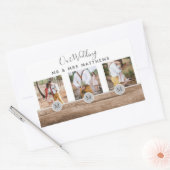 Rustige PASSEN GETROUWD van het Monogram van de Fo Rechthoekige Sticker (Envelop)