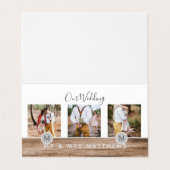 Rustige PASSEN GETROUWD van het Monogram van de Fo Visitekaartje (Buitenkant ongevouwen)