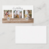 Rustige PASSEN GETROUWD van het Monogram van de Fo Visitekaartje (Voorkant / Achterkant)