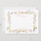 Rustige pasta Lijst, Vrijgezellenfeest van wilde b Bedankkaart (Voorkant)