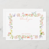 Rustige pasta Lijst, Vrijgezellenfeest van wilde b Bedankkaart (Voorkant / Achterkant)