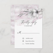 rustige pastel botanics rsvp trouwkaart (Voorkant / Achterkant)