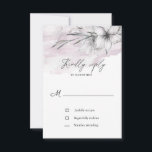 rustige pastel botanics rsvp trouwkaart<br><div class="desc">Ons droombloemige collectie is voorzien van acrylpenseelstreken in blauw en hemelblauw met grijze foliage illustraties die romantisch gevoel brengen voor alle items die zich verspreiden over de trouwbenodigdheden, kantoorbenodigdheden en persoonlijke artikelen. Deze RSVP worden ontworpen om met dit collectie te coördineren zodat kunt u de kleur kiezen die uw uitnodigingen...</div>