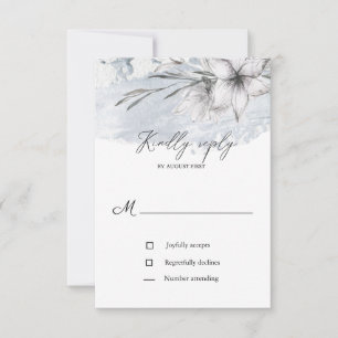 rustige pastel botanics rsvp trouwkaart