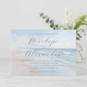 Rustige Pastel Strandgolven Kaart (Staand voorkant)