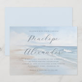 Rustige Pastel Strandgolven Kaart (Voorkant / Achterkant)