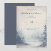 Rustige Pastel Waterverf Bos Kaart (Voorkant / Achterkant)