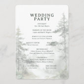 Rustige Pastel Waterverloop Bomen Programmakaart (Achterkant)