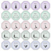 Rustige Pastel Yoga en Pilates Planner Stickers (Voorkant)