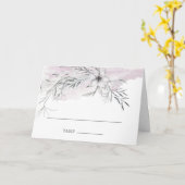 rustige pastelbotanische trouwtafel kaart (Gele Bloem)