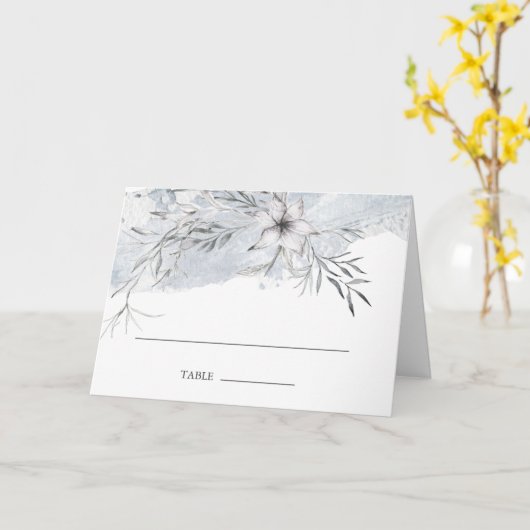 rustige pastelbotanische trouwtafel kaart (Gele Bloem)