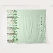 Rustige Pastelgroene Dennenbomen Wandkleed (Voorkant (horizontaal))