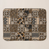 Rustige patchwork patroon sherpa deken (Voorkant (horizontaal))