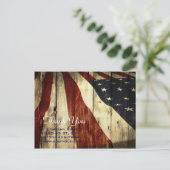 Rustige Patriottische Amerikaanse Wooden Construct Briefkaart (Staand voorkant)