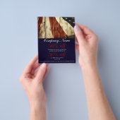 Rustige Patriottische Amerikaanse Wooden Construct Flyer (Hand)