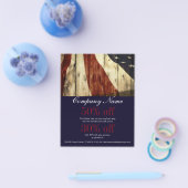 Rustige Patriottische Amerikaanse Wooden Construct Flyer (Enkel)