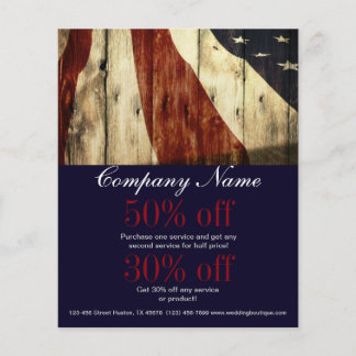 Rustige Patriottische Amerikaanse Wooden Construct Flyer