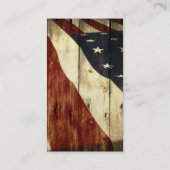 Rustige Patriottische Amerikaanse Wooden Construct Kortingskaartje (Achterkant)