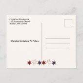 Rustige patriottische gezinshereniging sparen de d aankondigingskaart (Achterkant)