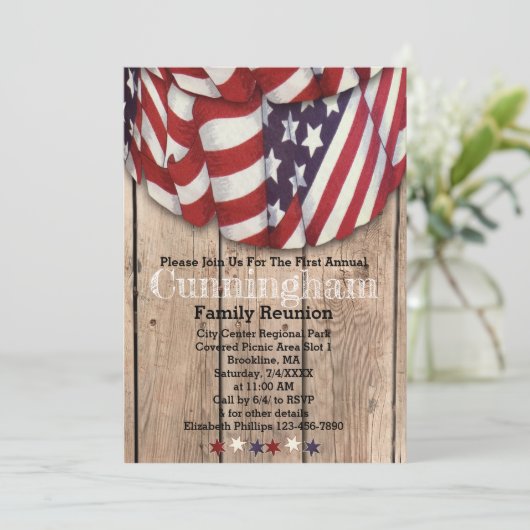 Rustige Patriottische Red White Blue Birthday Kaart (Staand voorkant)