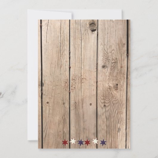 Rustige Patriottische Red White Blue Birthday Kaart (Achterkant)