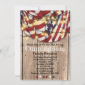 Rustige Patriottische Red White Blue Family Reunio Kaart (Voorkant)