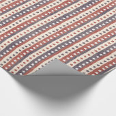 Rustige patriottische sterren en strepen cadeaupapier (Hoek)