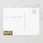 Rustige Pauw Vakantie Groeten Kaarten Feestdagenkaart (Achterkant)