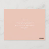 Rustige Peach Waterverf Hydrangeas Bridesmaid Briefkaart (Achterkant)