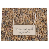 Rustige Pebble Stones Foto met aangepaste tekst Groot Cadeauzakje (Voorkant)