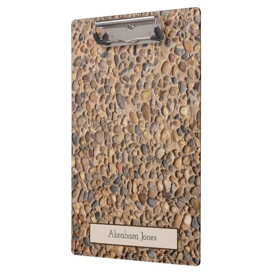Rustige Pebble Stones Foto met aangepaste tekst Klembord (Links)