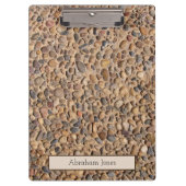 Rustige Pebble Stones Foto met aangepaste tekst Klembord (Voorkant)
