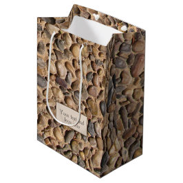 Rustige Pebble Stones Foto met aangepaste tekst Medium Cadeauzakje