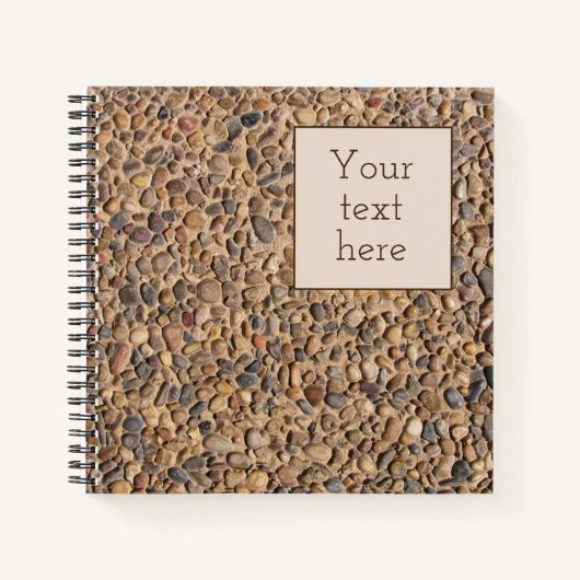 Rustige Pebble Stones Foto met aangepaste tekst Notitieboek (Voorkant)