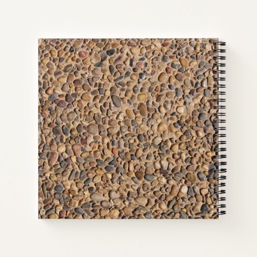 Rustige Pebble Stones Foto met aangepaste tekst Notitieboek (Achterkant)