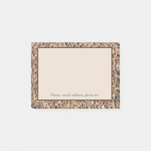 Rustige Pebble Stones Foto met aangepaste tekst Post-it® Notes (Voorkant)