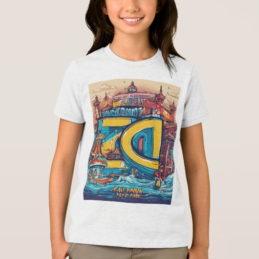 Rustige Pelican Pier Tri-Blend Shirt (Voorkant)