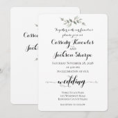 Rustige Pen en inktkalligrafie Kaart (Voorkant / Achterkant)