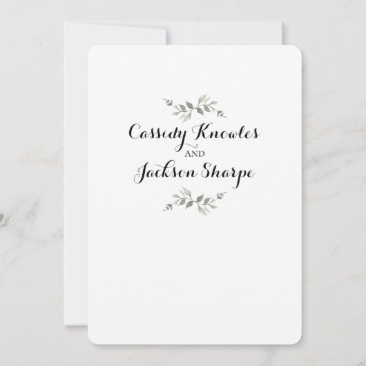 Rustige Pen en inktkalligrafie Kaart (Achterkant)