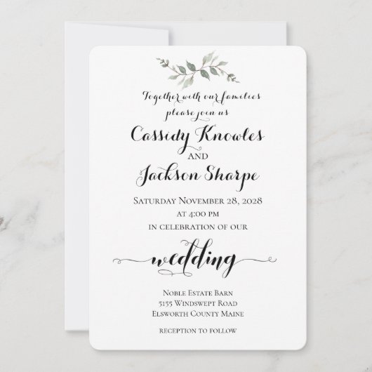 Rustige Pen en inktkalligrafie Kaart (Voorkant)