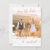 Rustige penseeltfoto Weddenschap opslaan datum Kaart (Voorkant)