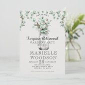 Rustige Pensioenpartij Eucalyptus Mason Jar Kaart (Staand voorkant)