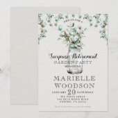 Rustige Pensioenpartij Eucalyptus Mason Jar Kaart (Voorkant / Achterkant)