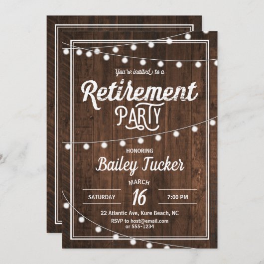 Rustige Pensioenpartij Kaart (Voorkant / Achterkant)