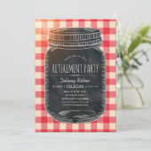 Rustige Pensioenpartij Picnic Mason Jar Kaart (Staand voorkant)