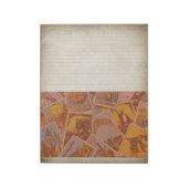 Rustige perkamentroosters voor Kaarten met halve l Notitieblok (Linkerzijde)